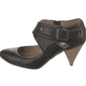 Sigerson Morrison Belle strappy black leather heels  size 8